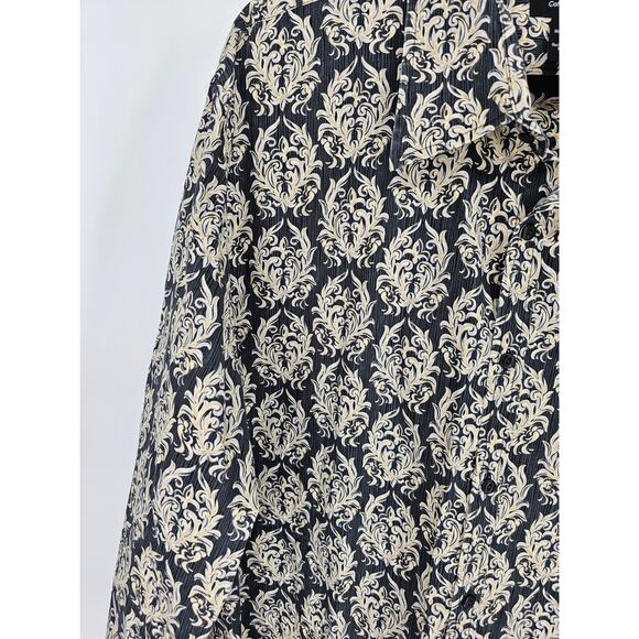 Calvin Klein Jeans Men's Black Abstract Pattern Button-Down Shirt Size XXL - Picture 2 of 4